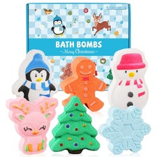 6 Pack Christmas Bath Bombs Gifts for Women, 1 Count Pack of 6 , Multicolor
