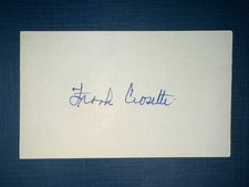 1930s YANKEES: Frank Crosetti, SIGNED 3x5 (JS) - Died 2002