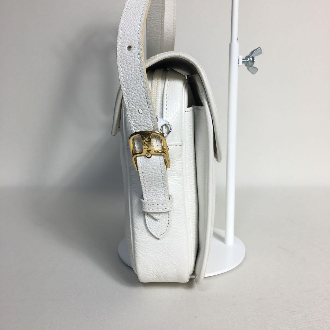 Borsa a tracolla Yves Saint Laurent bianca logo Ysl