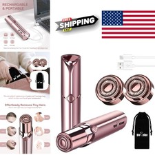 Painless Facial Hair Remover for Women with USB Rechargeable Design and 2 Heads