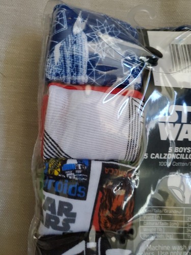 Star Wars 5-Pack Boys Briefs Size 8 - Picture 5 of 11