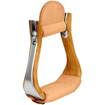 Weaver Leather Wood Cutter Stirrups with Leather Tread - 2 