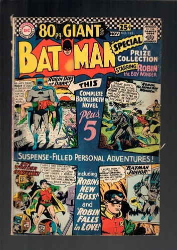 BATMAN #185 - DC 1966  80 Page Giant - Vintage Batman & Robin!
