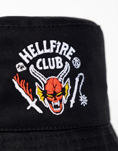 Sombrero de cubo Stranger Things negro Hellfire Club unisex - Imagen 4 de 9