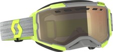 Scott Fury Snow Cross LS Unisex-Adult Snowmobile Goggles - Grey/Yellow/Bronze...