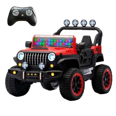 2-seater Children's Riding Electric Car  Toy w/ remote Control USB MP3 4WD Red