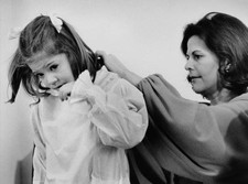 Queen Silvia of Sweden dresses her daughter Crown Princess Victori- Old Photo