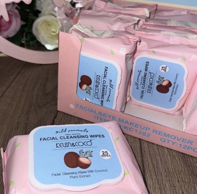 KEIN&COCO Makeup Remover Wipes Face & Eyes Deep Cleaning Mild, 25 Wipes