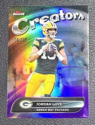 2025 TOPPS FINEST JORDAN LOVE PURPLE REFRACTOR SP #/125 CREATORS PACKERS CR-11