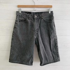 Vintage Levi s 550 Relaxed fit Gray Orange Tab jean shorts Made in USA, 32 x 11