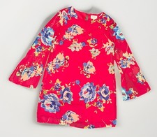 EVELANE Pink Floral Print Mini Shift Dress SZ S Excellent Preowned Condition