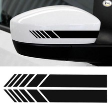 2pcs Black Vinyl Car Rear View Mirror Stickers, Side Decal Stripe for SUV Body D