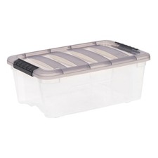 12.95 Qt. Plastic Storage Bin W/ Lid Stackable Storage Containers Tote
