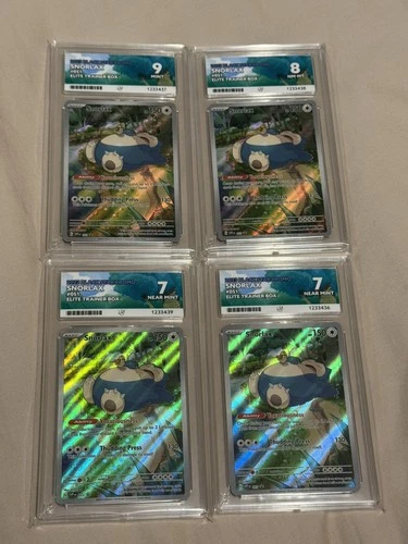 Pokémon TCG Snorlax Promo Card Scarlet Violet 151 SVP 51 Graded Ace 9 8 7 7 Lot