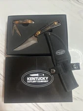 KENTUCKY CUTLERY COMPANY 2 PIECE KNIFE SET  71023 STAINLESS STEEL WITH SHEATH