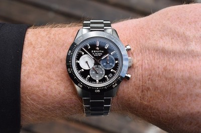 2021 Zenith Chronomaster Sport Steel El Primero Black Dial 03.3100.3600 Full Set
