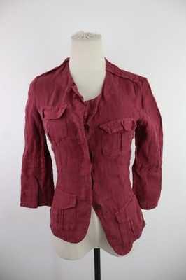 MAX&CO BLUSE BAUMWOLLE LEINEN DAMEN GR 38 WOMAN SHIRT CASUAL VINTAGE LANGARM