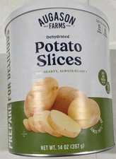 Augason Farms Dehydrated Potato Slices Can, Emergency Food Supply, 08/15/50