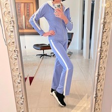 NILS Matching Set Hooded Jacket  Pants Tracksuit Set Blue Size S