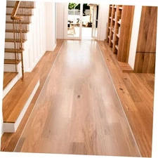 Clear Runner Rug 3'x10' for Hallway – Non Slip Waterproof Vinyl Carpet 