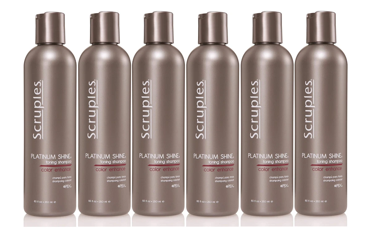 Scruples Platinum Shine Purple Violet Shampoo 8.5 Oz Blonde Hair Set of 6