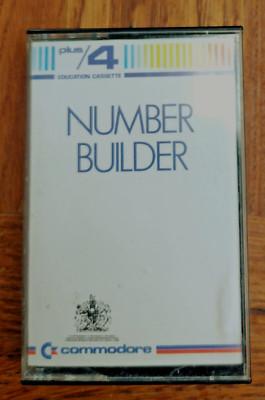 Vintage Commodore Plus/4 Number Builder Lernspiel Kassette
