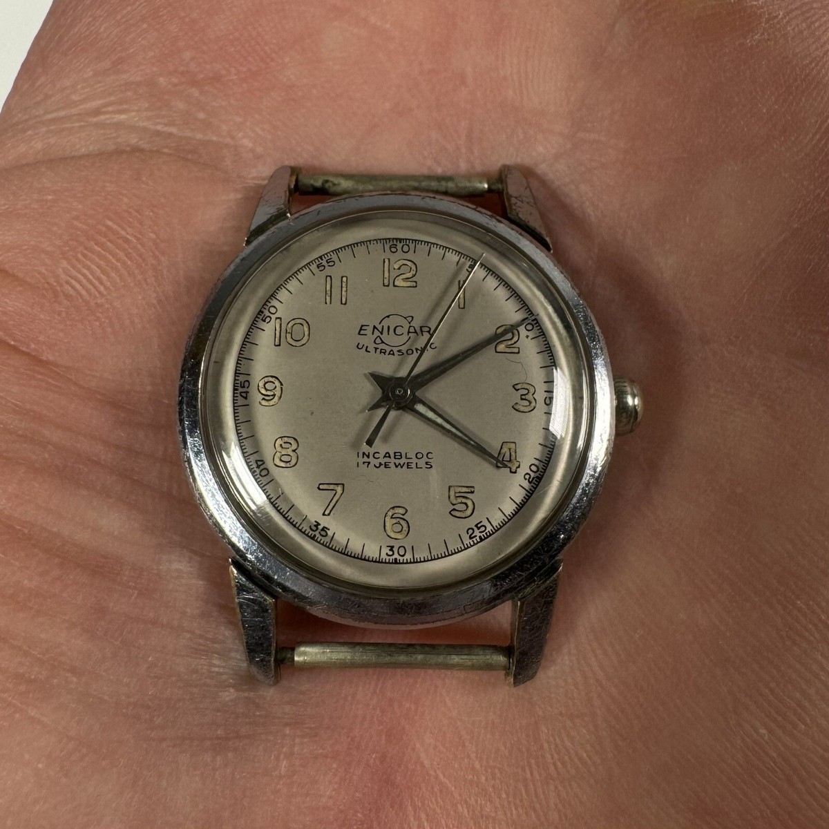 ENICAR SWISS ULTRASONIC 17石 ENISHOCK Enicar Ultrasonic 17 Jewel Manual Wind Automatic Men's