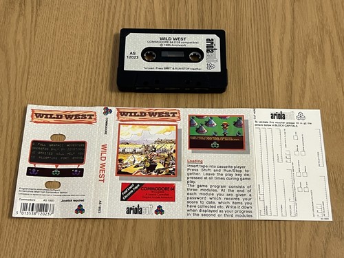 Ariolasoft Wild West Commodore 64 Cassette - Rare & Working -😎Premium Listing😎 - Afbeelding 15 van 24