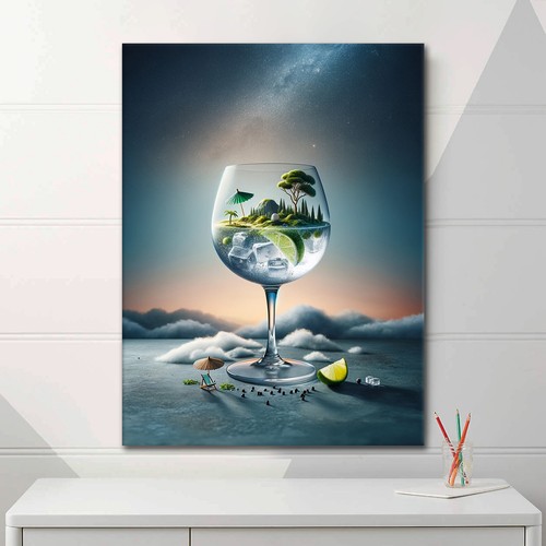 Leinwandbild Poster Acryl Glas Pop-Art Bar Caipirinha surreal abstrakt Cocktail - Bild 4 von 15