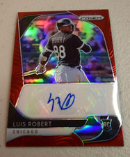 2020 Panini Prizm LUIS ROBERT Red Prizm RC Auto #RA-LR /75 White Sox