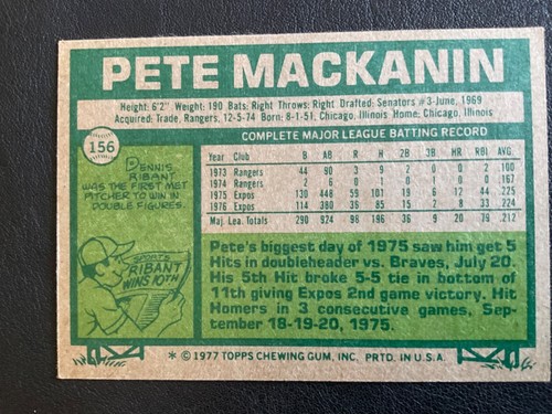 1977 TOPPS BASEBALL 111-220 PICK CARDS YOU WANT - Picture 237 of 489