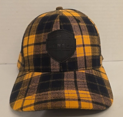 Ponsse  Adjustable Baseball Cap Hat Plaid ''A Loggers Best Friend'' Yellow&Black