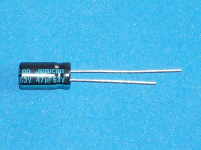 10 x Elko, Radial, 47μF (47uF)/63V/105°C, Jamicon TKR, Ø6.3x11mm