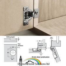 1 X Hafele Face Frame Steel Hinge 104° Ø 35mm Cupboard Caravan Camper Motorhome