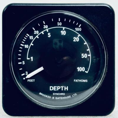Brookes and Gatehouse SYNCHRO DEPTH Gauge Instrument Display Analogue Meter