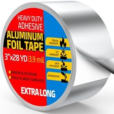 3 Inch X 82 Feet 28 Yd Professional Aluminum Foil Tape 3.9 Mil Heat Resistan
