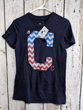 Majestic Girl's XL 16 Cleveland Indians MLB Short Sleeve T  Shirt Tee Shirt NEW