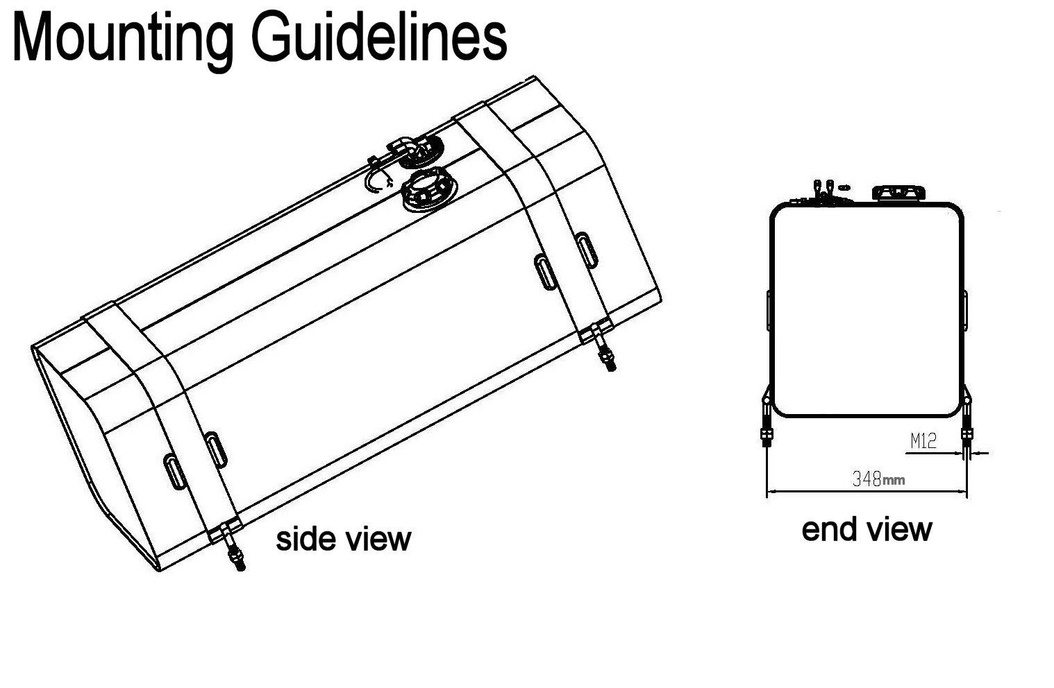 NEW LARGE CAPACITY (120 LITRE) RECTANGULAR, ALUMINIUM FUEL TANK