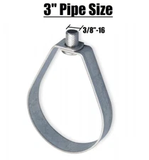 3" Pipe Size Swivel Loop Hanger Tolco Fig 200 Style Adjustable Band 3/8"-16