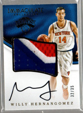 2016-17 Immaculate Collection Premium Patch #73 Willy Hernangomez Auto Patch /35