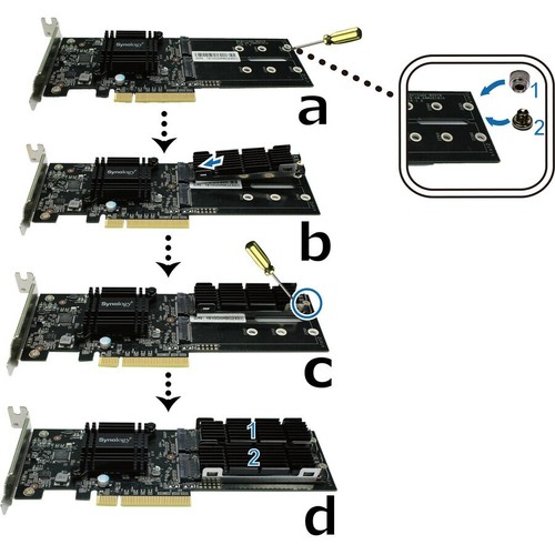 Synology M2D18 Dual M.2 SSD Adapter Card for Extraordinary Cache Performance - 第 3/4 張圖片