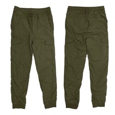 NWOT Gap Kids Cargo Jogger Poplin Pants Pull On Camo Lined Army Green XXL 14-16