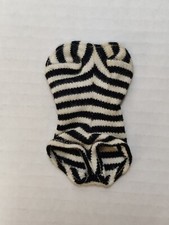 Vintage Barbie Black White Zebra Striped Swimsuit Bathing Suit Original 1960s