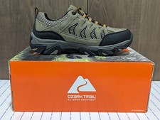 Size 7 - New Ozark Trail Men's Taupe Black Suede Mash Waterproof Hiker Shoes