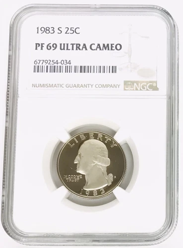 1983 S Washington Quarter Proof 25C- NGC Graded PF 69 Ultra Cameo