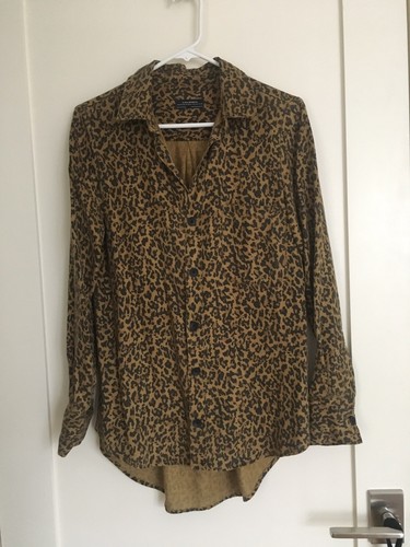 ZARA Woman leopard print button down 