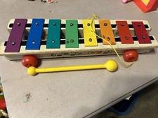 Fisher Price Vintage Pull-A-Tune Xylophone #870 1978 Made in USA