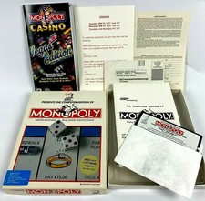 Monopoly Virgin Games PC IBM Tandy CGA EGA 5 1/4" Disc Parker Brothers COMPLETE