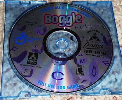 Boggle Hasbro PC/Computer Video Software Board AOL General Mills CD ONLY Win95