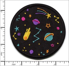 16 Pcs Embroidered Iron on patches Universe Space Galaxy 83x83mm AP038uS1